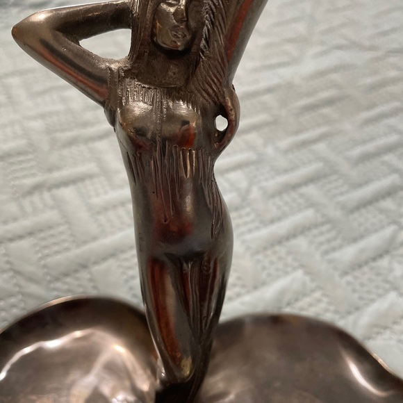 Art Nouveau Maiden Card Tray/Twin Sectioned Fruit Dish 8” - Picture 3 of 15